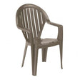 Grosfillex Miami Fauteuil repas empilable Taupe 