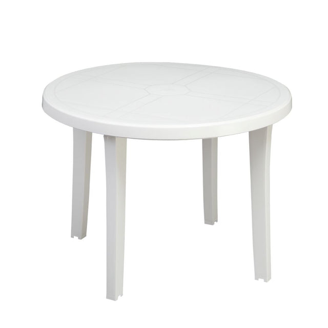 Grosfillex Miami Table repas ronde Ø98cm Blanc 