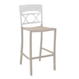 Grosfillex Moon Chaise haute de bar Blanc / Lin 