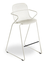 Grosfillex Ramatuelle 73 Chaise haute de bar empilable Crème Absolute 