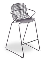 Grosfillex Ramatuelle 73 Chaise haute de bar empilable Gris Pavement 