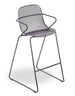 Grosfillex Ramatuelle 73 Chaise haute de bar empilable Gris Pavement 