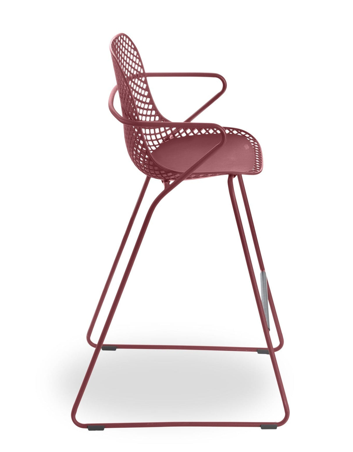 Grosfillex Ramatuelle 73 Chaise haute de bar empilable Rouge Bossa Nova 