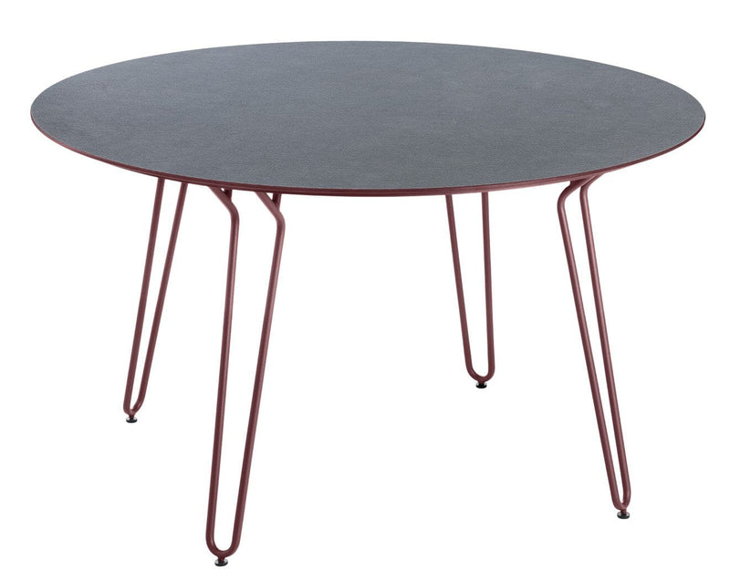 Grosfillex Ramatuelle 73 Table ronde Ø130cm Nero / Rouge Bossa Nova 