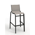 Grosfillex Sunset Chaise haute de bar Noir Volcanic / T34 Gris Chiné 