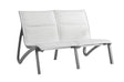 Grosfillex Sunset Confort Canapé Conversationnel 2 places Noir Volcanic / T34 Gris Chiné 