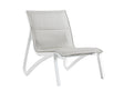 Grosfillex Sunset Confort Fauteuil bas Conversationnel Blanc Glacier / T33 Beige Chiné 