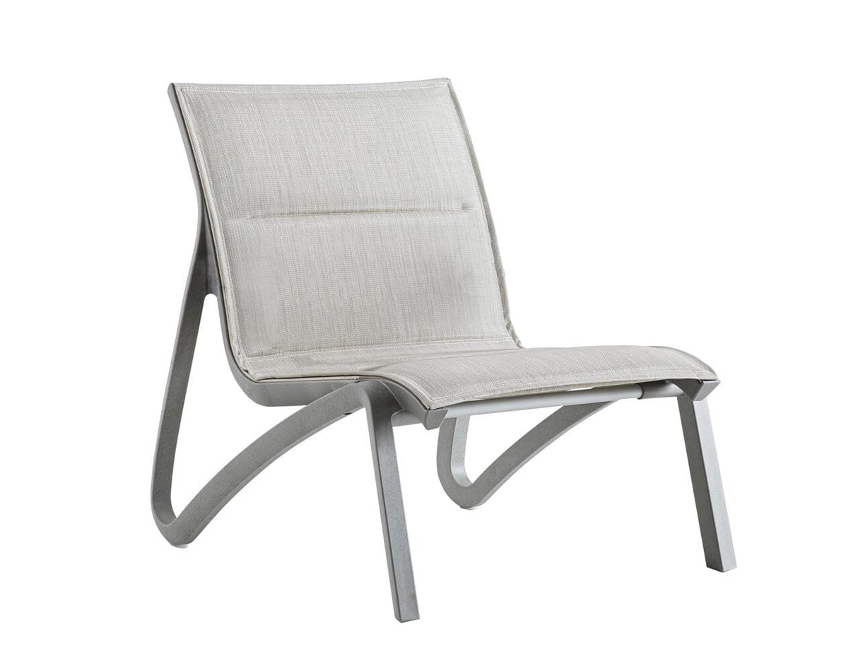 Grosfillex Sunset Confort Fauteuil bas Conversationnel Gris Platinum / T33 Beige Chiné 