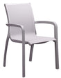 Grosfillex Sunset Fauteuil repas Gris Platinum / T30 Gris 