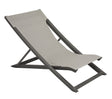 Grosfillex Sunset Transat pliable Noir Volcanique / T30 Gris 