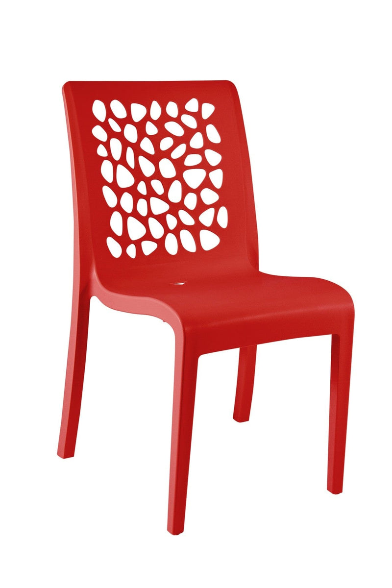 Grosfillex Tulipe chaise empilable Rouge Architectural 