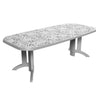Grosfillex Vega Décor Table repas rabattable à rallonge 165/220x100cm Gris Platinium/Carreaux Ciment 