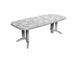 Grosfillex Vega Décor Table repas rabattable à rallonge 165/220x100cm Gris Platinium/Carreaux Ciment 