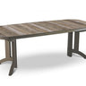 Grosfillex Vega Décor Table repas rabattable à rallonge 165/220x100cm Taupe/Bois Ranch 