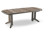 Grosfillex Vega Décor Table repas rabattable à rallonge 165/220x100cm Taupe/Bois Ranch 