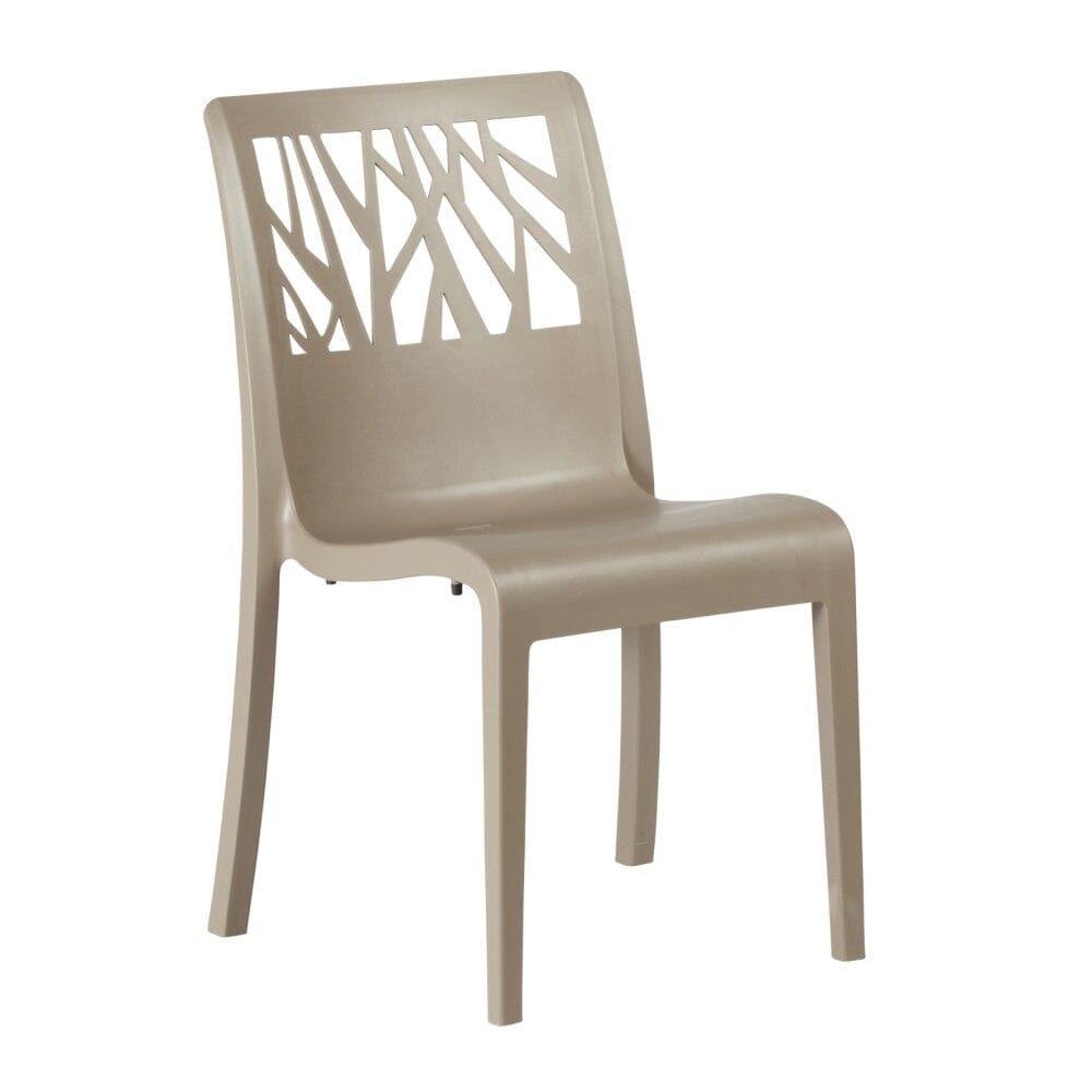 Grosfillex Végétal Chaise empilable Taupe 