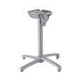 Grosfillex X-One Pied Bistro aluminium central rabattable et encastrable Gris argent 