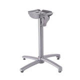 Grosfillex X-One Pied Bistro aluminium central rabattable et encastrable Gris argent 