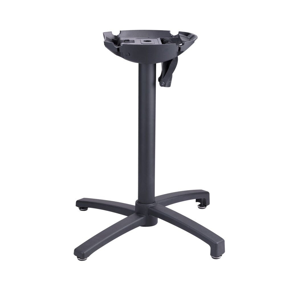 Grosfillex X-One Pied Bistro aluminium central rabattable et encastrable Noir 