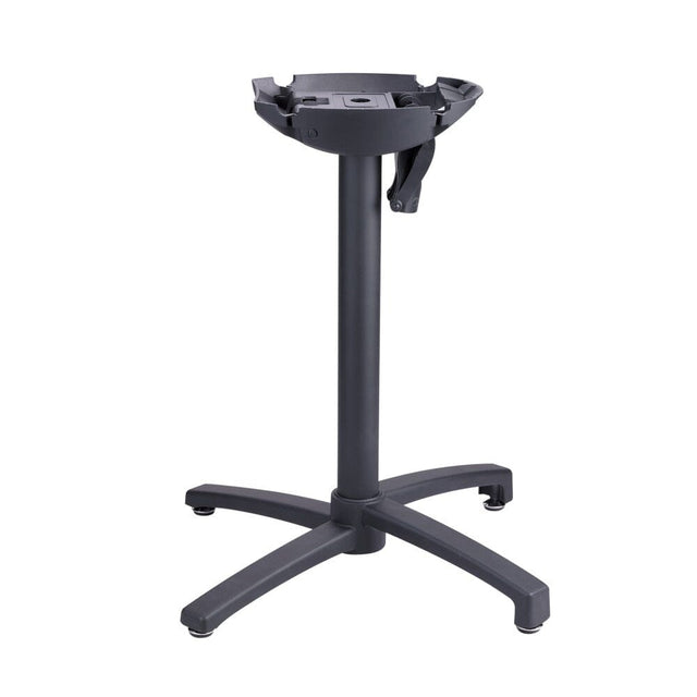 Grosfillex X-One Pied Bistro aluminium central rabattable et encastrable Noir 