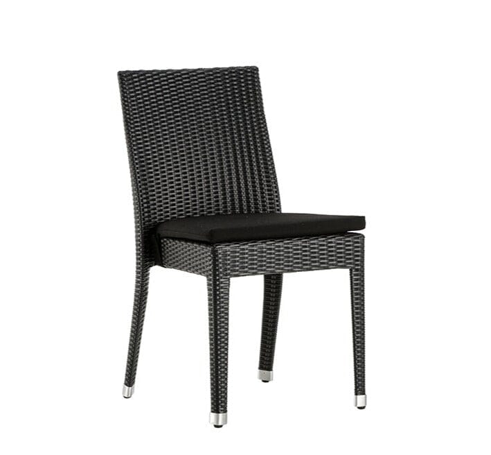 Hunn Brescia II Chaise repas Résine Tressée empilable Noir 6mm 