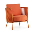 Hunn Granada Fauteuil club avec Cordes Orange avec coussins orange 