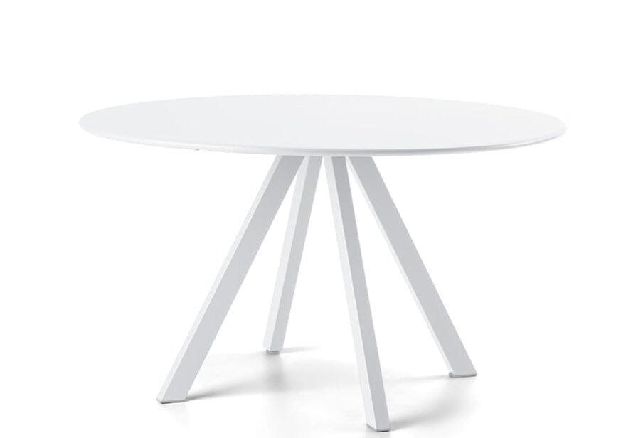 Hunn Granada Table repas ronde Ø130cm h:75cm Blanc 