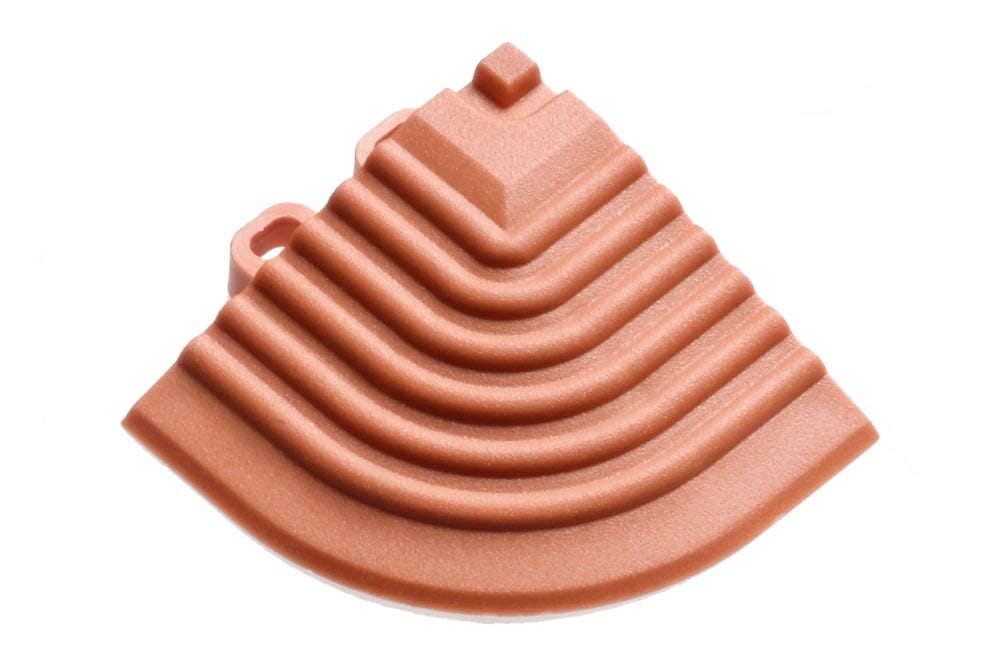 Hunn Huso II Dalle d'angle Terracotta 