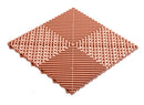 Hunn Huso II Dalle de sol carrée synthétique 40x40cm Terracotta 