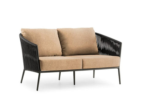 Hunn Kapstadt Canapé 2 places avec Cordes Anthracite Havanna Beige 