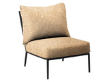Hunn Kapstadt Fauteuil Club Lounge sans accoudoirs Anthracite Havanna Beige 