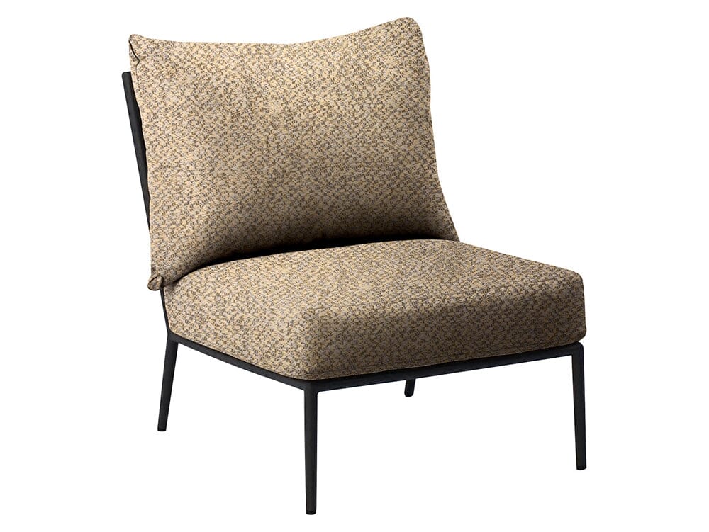 Hunn Kapstadt Fauteuil Club Lounge sans accoudoirs Anthracite Havanna Noir 