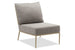 Hunn Kapstadt Fauteuil Club Lounge sans accoudoirs Taupe Kuba Gris 