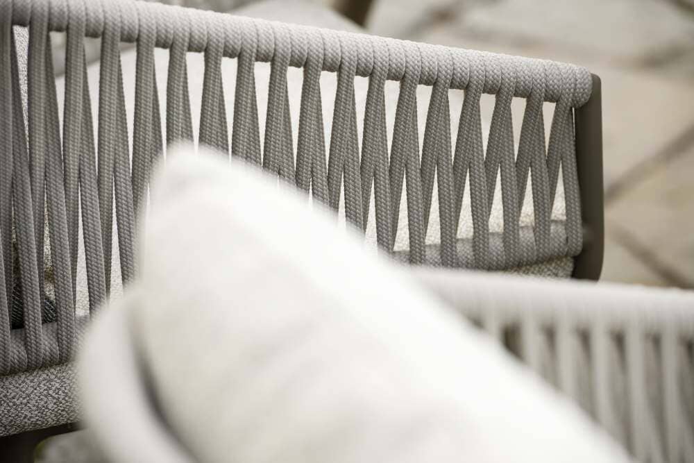 Hunn Kapstadt Fauteuil repas avec Cordes, coussins en sus 