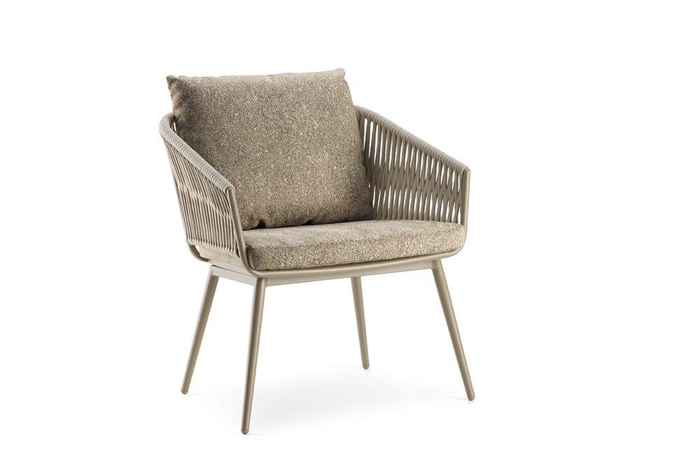 Hunn Kapstadt Fauteuil repas avec Cordes Taupe Havanna Noir 