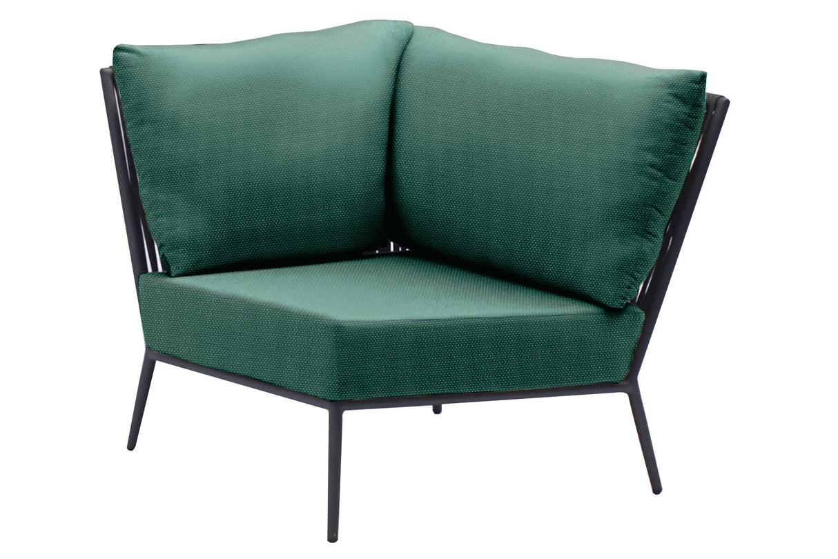 Hunn Kapstadt Module d'angle avec Cordes Anthracite Solid Vert Sapin 