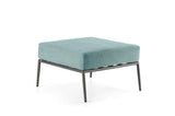 Hunn Kapstadt Tabouret/Repose-pieds Anthracite Kuba Bleu Clair 