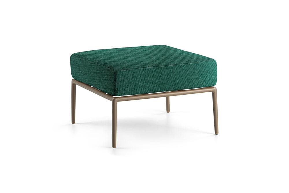 Hunn Kapstadt Tabouret/Repose-pieds Taupe Solid Vert Sapin 