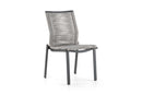 Hunn Porto Aluminium Chaise repas avec cordes Gris clair 