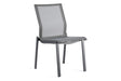Hunn Porto Aluminium Chaise repas avec toile Argent 