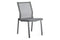 Hunn Porto Aluminium Chaise repas avec toile Argent 