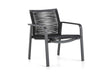 Hunn Porto Aluminium Fauteuil Club Lounge avec cordes 