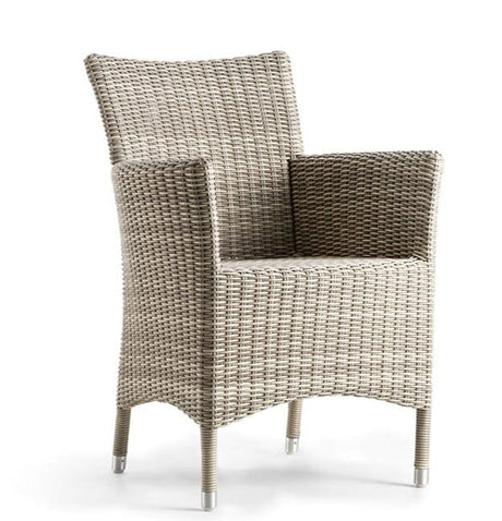 Hunn Royal II Fauteuil repas Résine Tressée White Coral 5mm 