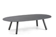 Hunn San Diego Table basse ovale alu 120x60cm h:30cm Anthracite 