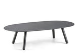 Hunn San Diego Table basse ovale alu 120x60cm h:30cm Anthracite 