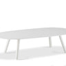 Hunn San Diego Table basse ovale alu 120x60cm h:30cm Blanc 