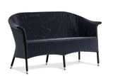 Hunn San Remo II Canapé 2 places Résine Tressée Noir 6mm 