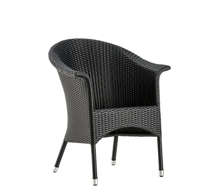 Hunn San Remo II Fauteuil repas Résine Tressée Noir 6mm 
