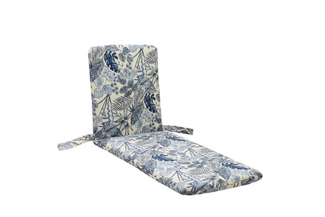 Hunn Standard Coussin pour Transat chaise longue 190x60cm Bouquet Indigo 