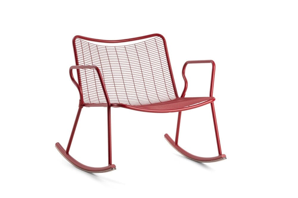 Hunn Vienna Fauteuil à bascule Rouge Rubis 